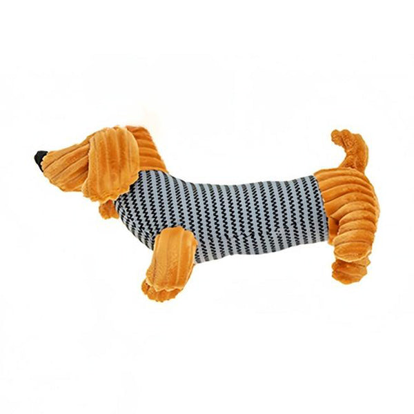 2 X Pet Puppy Dog Toy Play Animal Plush Soft Squeaky Sausage 35Cm Dog Toys