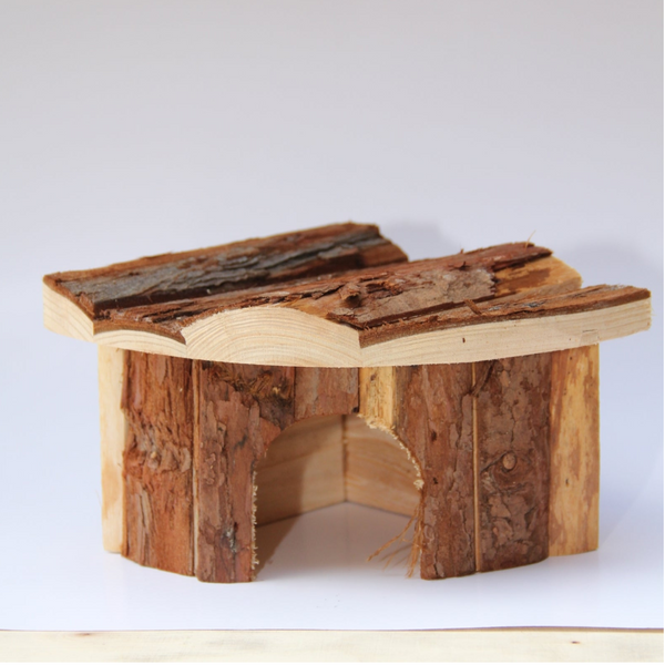 Yes4pets Natural Wooden Hamster Mouse Gerbil Playground Rats Pets Toys Small Birds House Small Animal Cages & Hutches