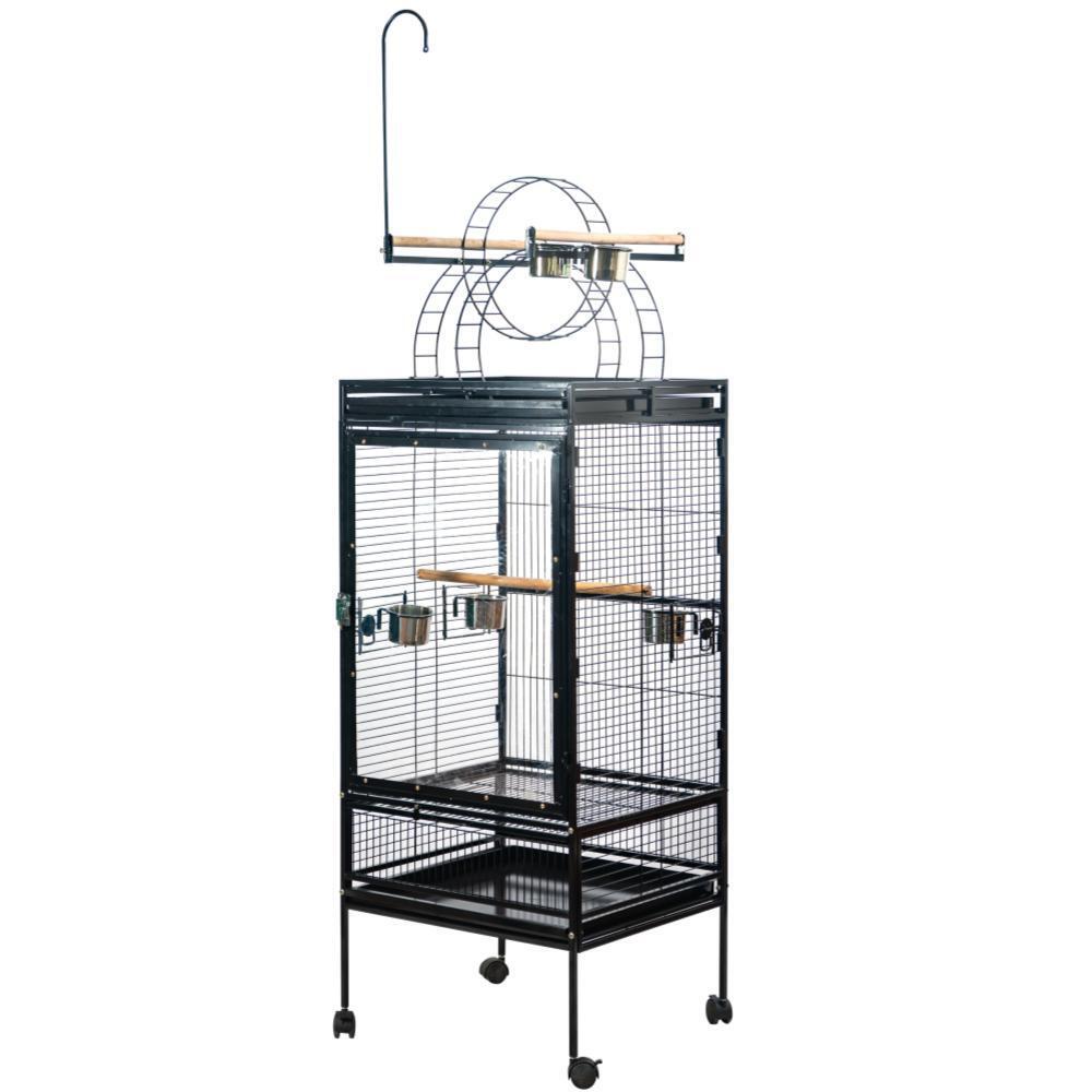 Yes4pets 174 Cm Large Bird Budgie Cage Parrot Aviary With Metal Tray And Wheel Bird Cages