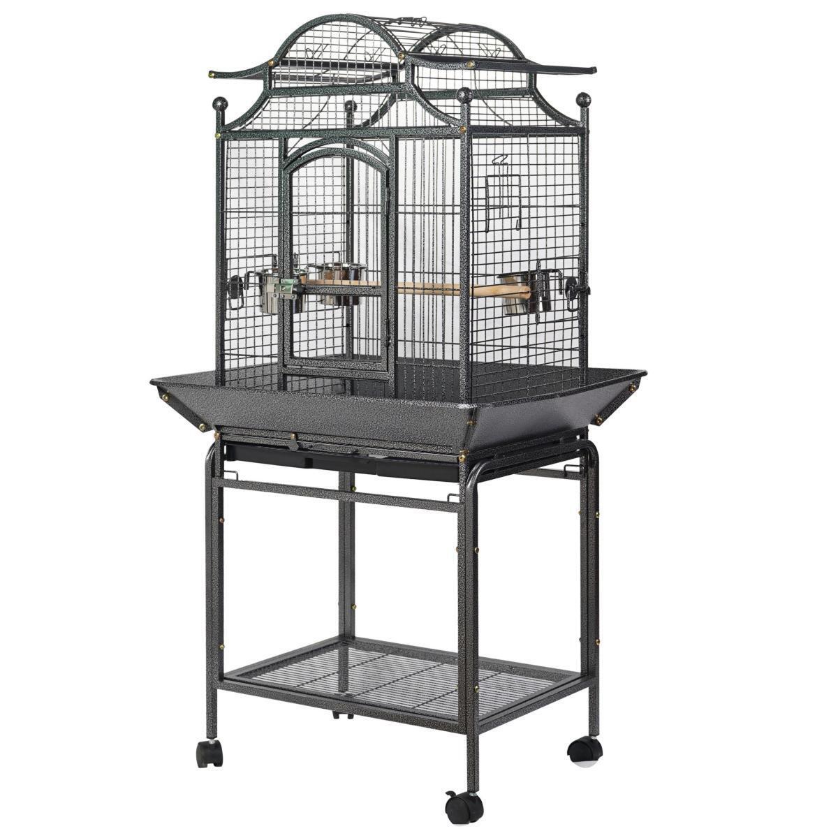 Yes4pets Large Bird Budgie Cage Parrot Aviary Carrier With Stand & Wheel Bird Cages
