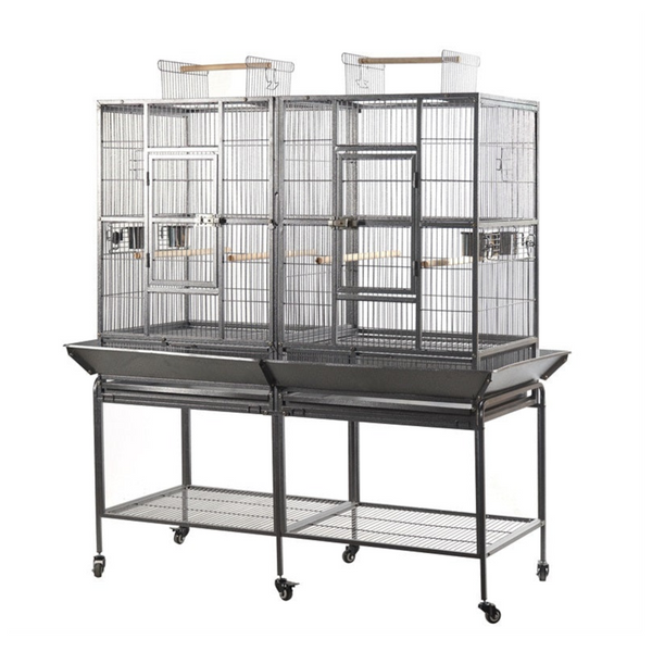 Yes4pets Xl 184 Cm Bird Cage Pet Parrot Aviary Perch Castor Wheel Removable Divider Bird Cages