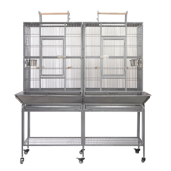 Yes4pets Xl 184 Cm Bird Cage Pet Parrot Aviary Perch Castor Wheel Removable Divider Bird Cages