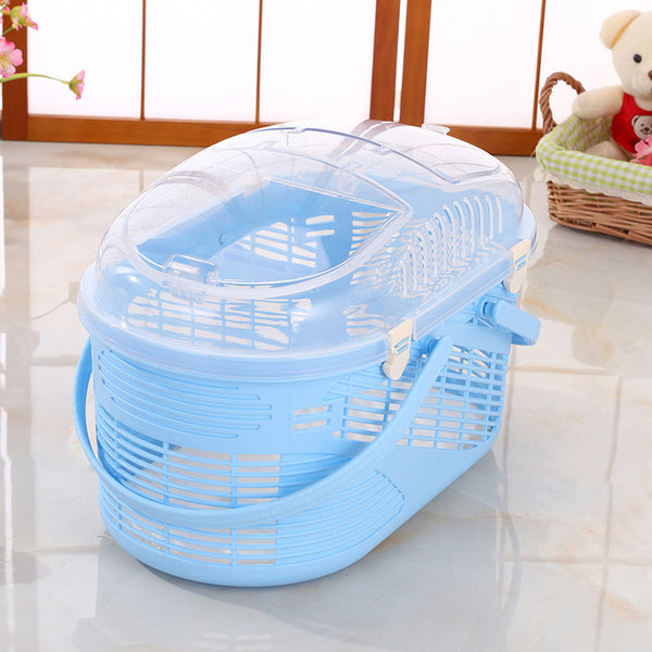 Yes4pets Small Dog Cat Crate Pet Rabbit Guinea Pig Ferret Carrier Cage With Mat Blue Small Animal Supplies
