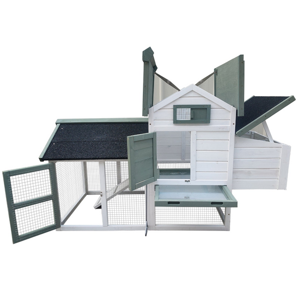 Yes4pets Medium Chicken Coop Rabbit Hutch Guinea Pig Cage Ferret House Small Animal Cages & Hutches