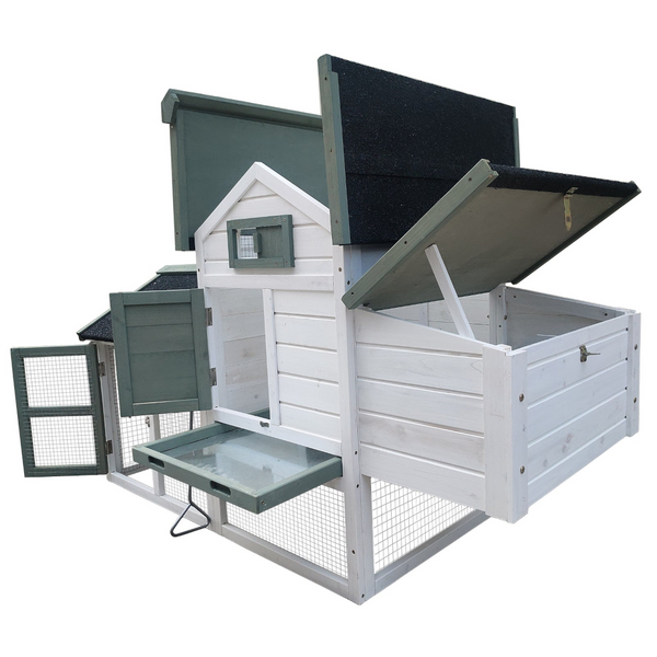 Yes4pets Medium Chicken Coop Rabbit Hutch Guinea Pig Cage Ferret House Small Animal Cages & Hutches