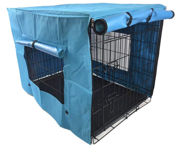 Yes4pets 36' Dog Cat Rabbit Collapsible Crate Pet Cage Canvas Cover Blue Small Animal Supplies