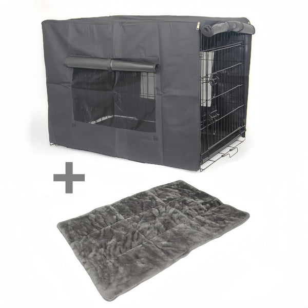 Yes4pets 24' Portable Foldable Dog Cat Rabbit Collapsible Crate Pet Cage With Cover Mat Small Animal Supplies
