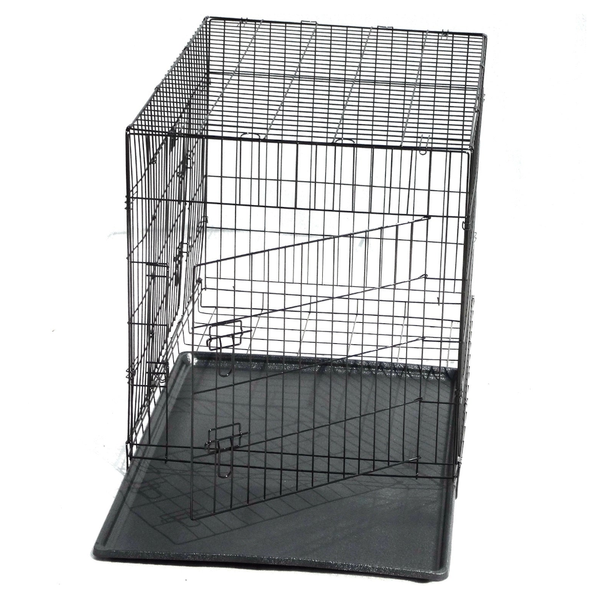 Yes4pets 30' Collapsible Metal Dog Rabbit Crate Cage Cat Carrier With Divider Small Animal Supplies