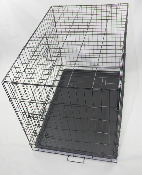 36' Foldable Dog Cat Rabbit Collapsible Crate Pet Cage With Cover Blue Dog Cages