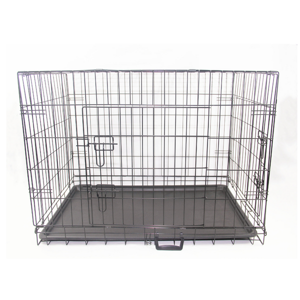 36' Foldable Dog Cat Rabbit Collapsible Crate Pet Cage With Cover Mat Blue Dog Cages