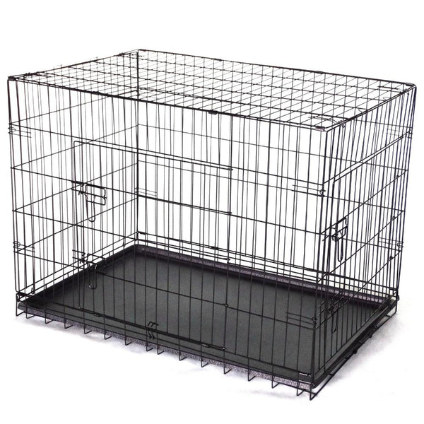 Yes4pets 42' Collapsible Metal Dog Puppy Crate Cat Rabbit Cage With Divider Small Animal Supplies