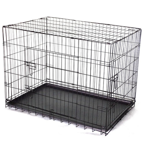 Yes4pets 42' Collapsible Metal Dog Puppy Crate Cat Rabbit Cage With Divider Small Animal Supplies