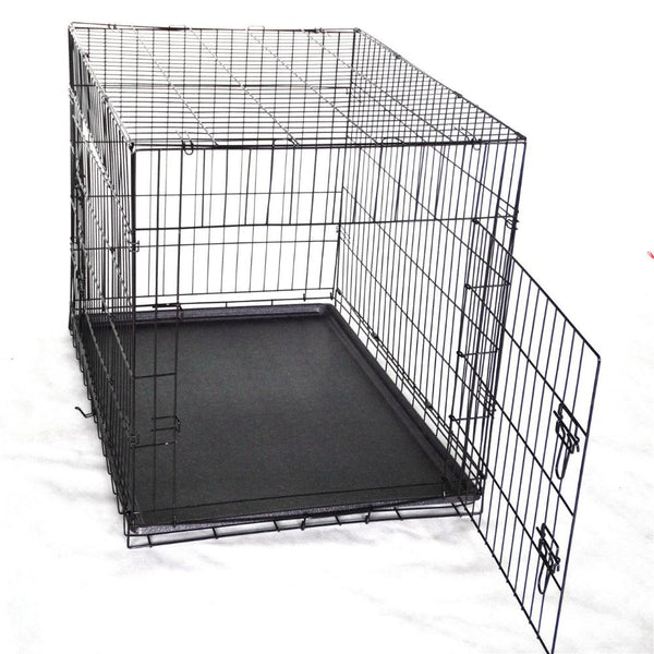 Yes4pets 42' Collapsible Metal Dog Puppy Crate Cat Rabbit Cage With Divider Small Animal Supplies