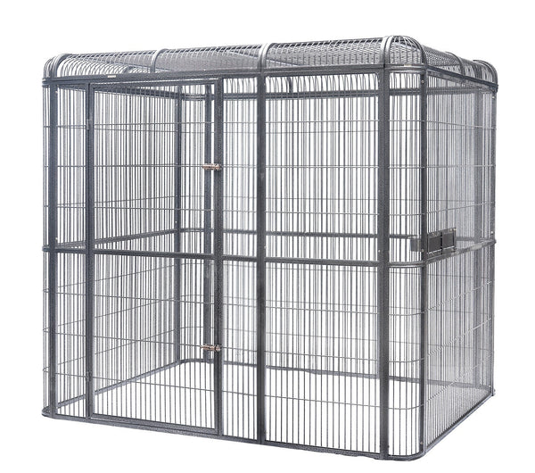 Yes4pets Xxxxl Walk In Bird Cat Dog Cage Pet Parrot Aviary Perch Castor Wheel 219X158x203cm With Green Cover Bird Cages