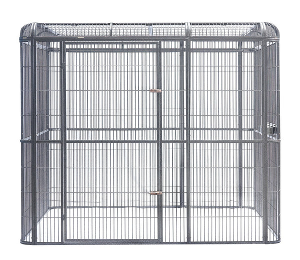 Yes4pets Xxxxl Walk In Bird Cat Dog Cage Pet Parrot Aviary Perch Castor Wheel 219X158x203cm With Green Cover Bird Cages