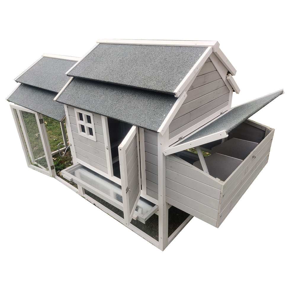 Yes4pets 230Cm Xl Chicken Coop Rabbit Hutch Guinea Pig Cage Ferret House Small Animal Cages & Hutches