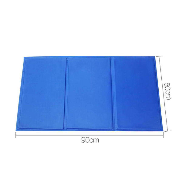 Xl Pet Cool Gel Mat Dog Cat Bed Non Toxic Cooling Summer Pad 90 50Cm Pet Beds