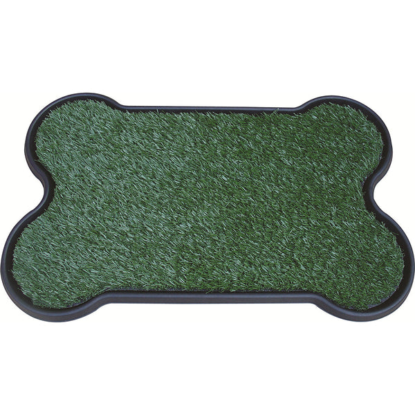 Yes4pets Dog Puppy Toilet Grass Potty Training Mat Loo Pad Bone Shape Indoor With 2 Puppy Training Pads