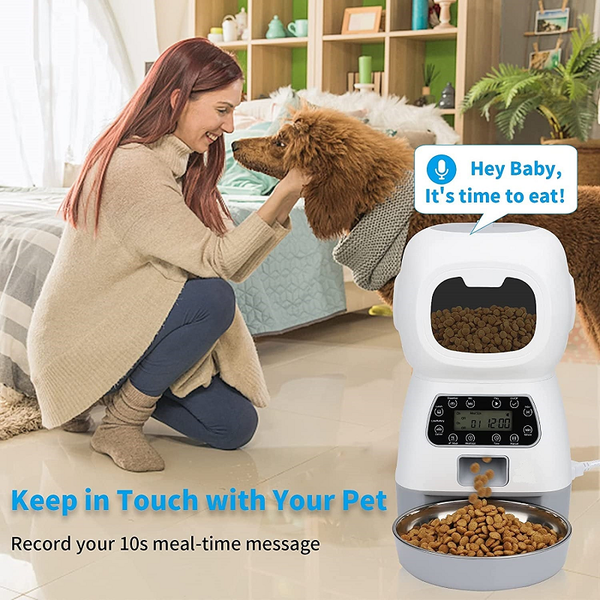 Yes4pets 3.5L Visible Automatic Digital Pet Dog Cat Feeder Food Bowl Dispenser Dog Automatic Feeders