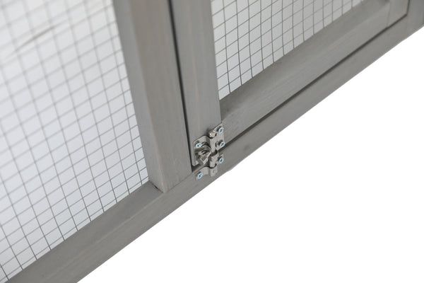 148Cm Rabbit Hutch Metal Run Wooden Cage Guinea Pig House Small Animal Cages & Hutches