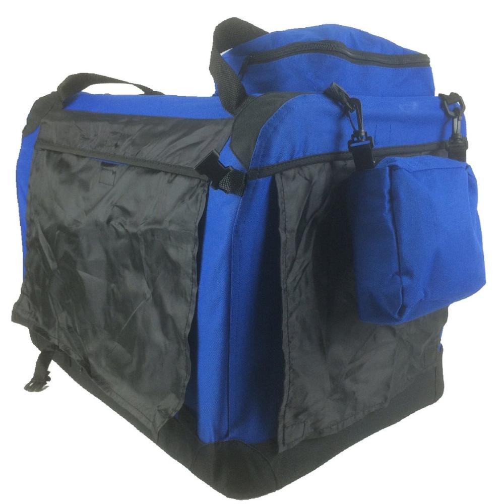 Yes4pets Xl Foldable Pet Dog Puppy Cat Soft Crate With Curtain Blue Pet Transport