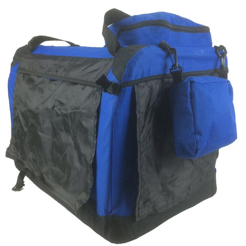 Yes4pets Xl Foldable Pet Dog Puppy Cat Soft Crate With Curtain Blue Pet Transport