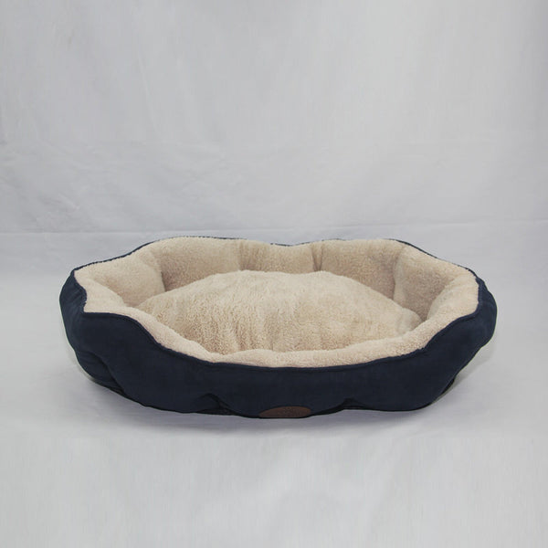 Yes4pets Blue / Grey Washable Fleece Soft Pet Dog Puppy Cat Bed Large Pet Beds