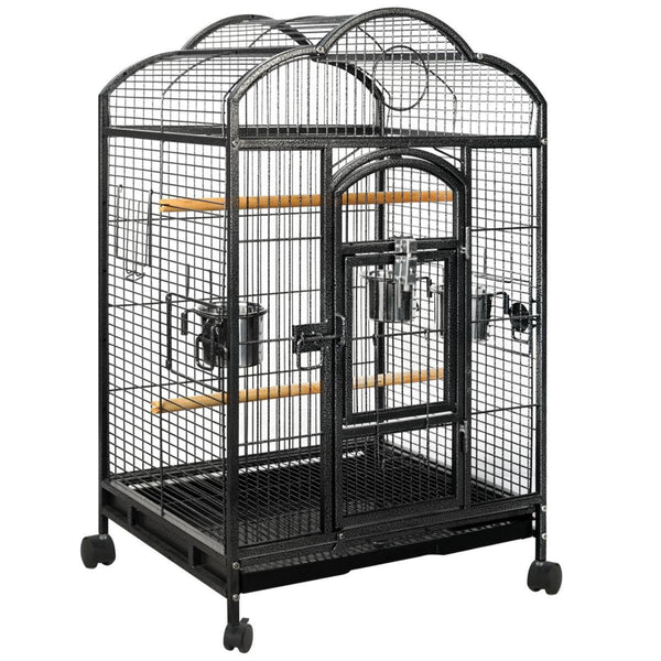 Yes4pets Bird Budgie Cage Parrot Aviary Carrier With Wheel Bird Cages