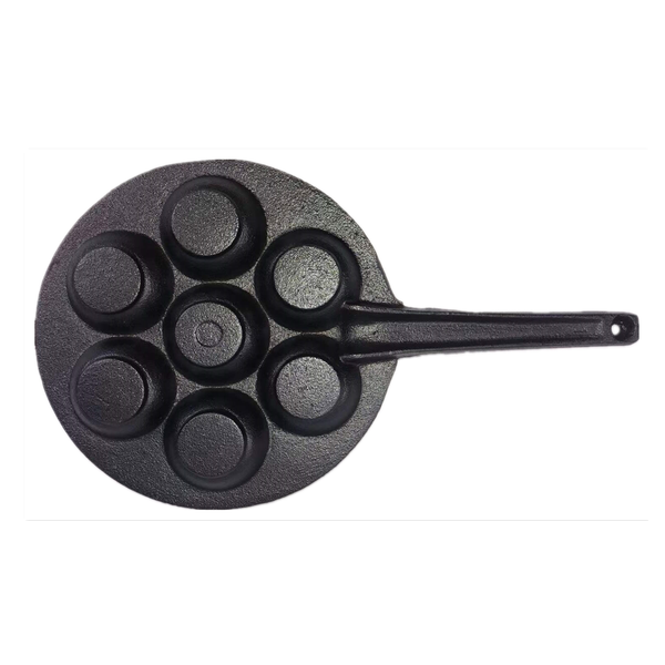 Yes4homes 7 Holes Mini Cast Iron Cake Pan Dutch Pancake With Handle Other Cookware