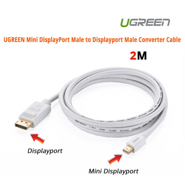 Ugreen Mini Displayport Male To Converter Cable (10408) Monitor/Av Cables & Adapters