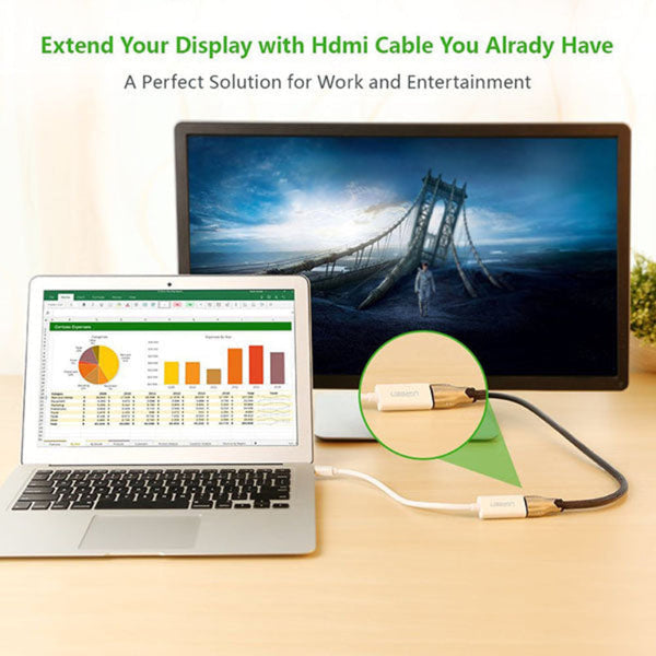 Ugreen Mini Dp To Hdmi Female Converter Cable 18Cm (10460) Monitor/Av Cables & Adapters