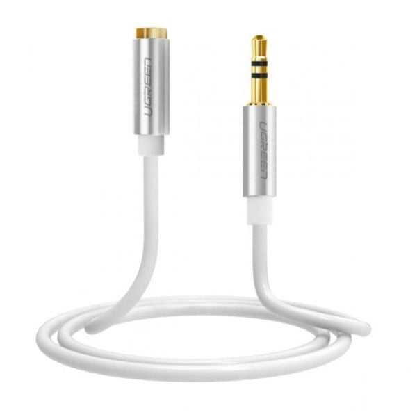 Ugreen 10778 3.5Mm Male To Female Extension Cable (White) Audio Cable Plugs & Jacks