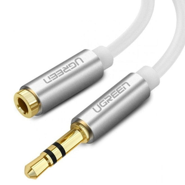Ugreen 10778 3.5Mm Male To Female Extension Cable (White) Audio Cable Plugs & Jacks