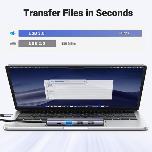 Ugreen 15495 In Usb C Hub With 4K Hdmi Usb Cables Hubs & Adapters