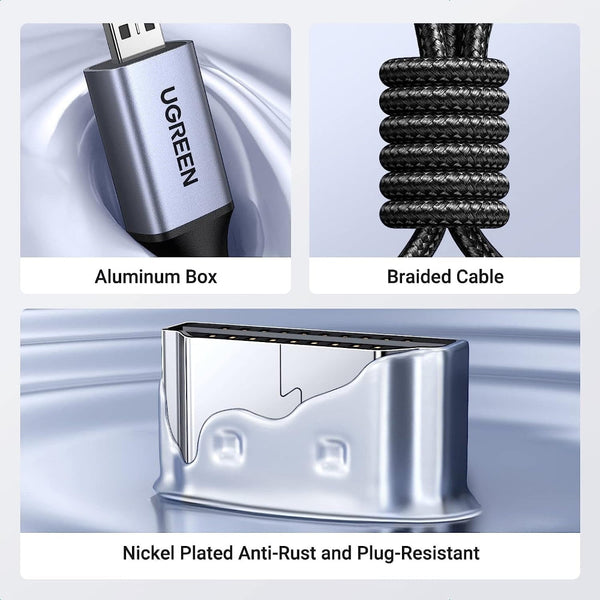 Ugreen 15517 8K Micro Hdmi To Cable 2M Monitor/Av Cables & Adapters