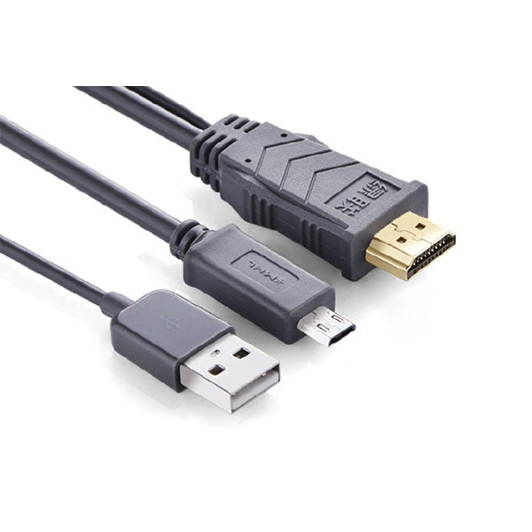 Ugreen Mhl Micro Usb 11 Pin To Hdmi Adater Cable 2M (20139) Monitor/Av Cables & Adapters