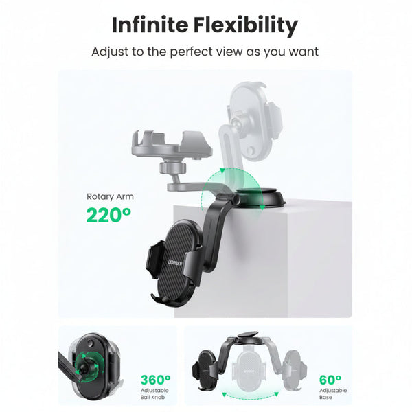 Ugreen 20473 Waterfall Shaped Suction Cup Phone Mount Mounts & Holders