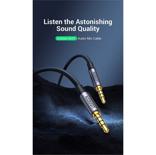 Ugreen 20785 3.5Mm Braided 4 Pole Male To 3M Audio Cable Plugs & Jacks