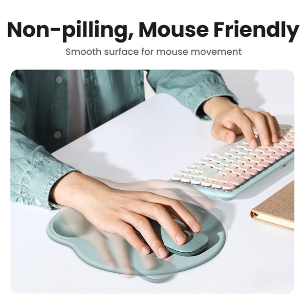 Ugreen 25243 Ergonomic Mouse Pad With Wrist Rest Green Mouse Pads & Wrist Rests