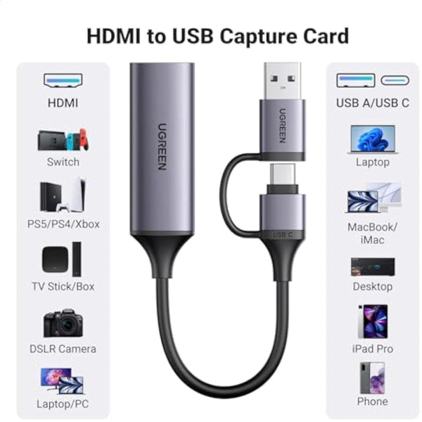 Ugreen 25854 Hd Usb Video Capture Card Video Capture & Tv Tuner Cards
