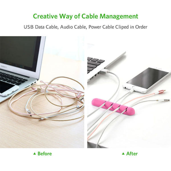 Ugreen Cable Organizer (2Pcs/Pack) Pink (30483) Cable Ties & Organisers