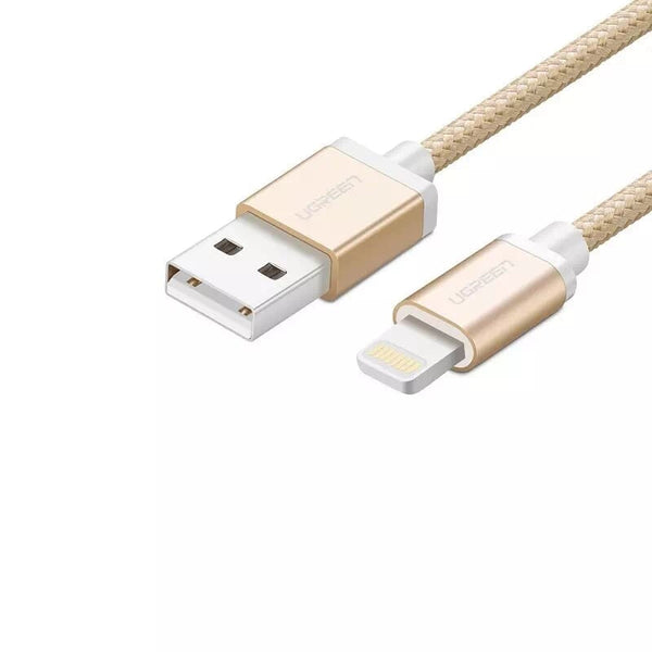 Ugreen 30589 Iphone Pin To Usb2.0 Sync & Charging Cable 2M Gold Cables & Adapters