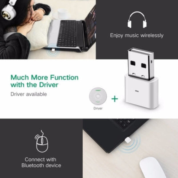 Ugreen Usb Bluetooth 4.0 Adapter White (30723)