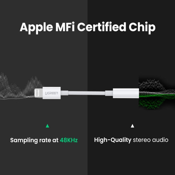 Ugreen 30759 Iphone 8 Pin To 3.5Mm Headphone Adapter Audio Cable Plugs & Jacks