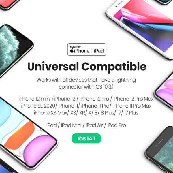 Ugreen 30759 Iphone 8 Pin To 3.5Mm Headphone Adapter Audio Cable Plugs & Jacks