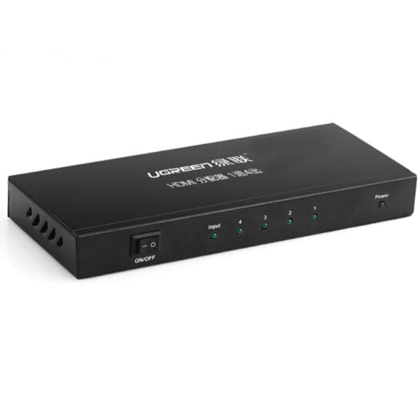 Ugreen 1 X 4 Hdmi Amplifier Splitter Black (40202) Splitters Couplers & Adapters