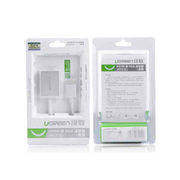 Ugreen Hdmi To Vga & 3.5Mm Audio / Mirco Usb Converter (40212) Monitor/Av Cables & Adapters