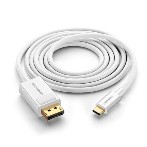 Ugreen Usb Type C To Dp Cable 1.5M (White) 40420 Monitor/Av Cables & Adapters