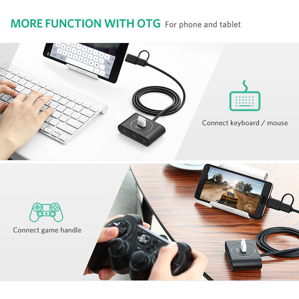 Ugreen Usb 3.0 Hub With Type C Port Black 1M 40850 Usb Cables Hubs & Adapters