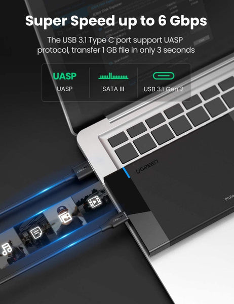 Ugreen Usb C 2.5 Inch Hard Drive Box 50743 External Hard Disk Drives